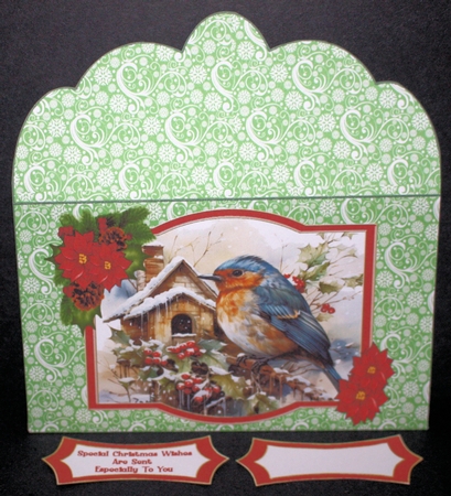 Christmas Robin, With Birdhouse - Money Wallet by Marion Kimberley-Scott