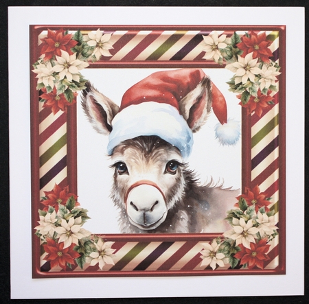 Christmas donkey card front 3 by Marion Kimberley-Scott