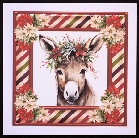 Christmas donkey card front 4 by Marion Kimberley-Scott