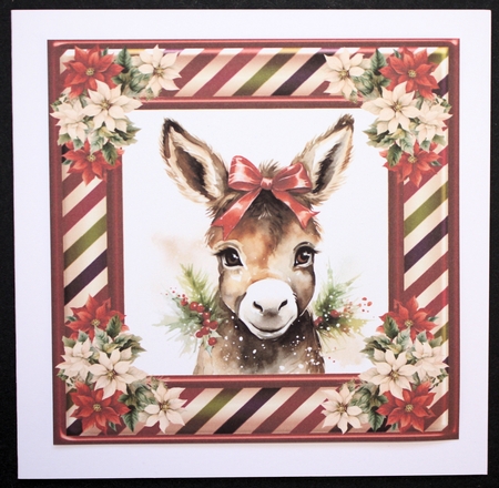 Christmas donkey card front 8 by Marion Kimberley-Scott