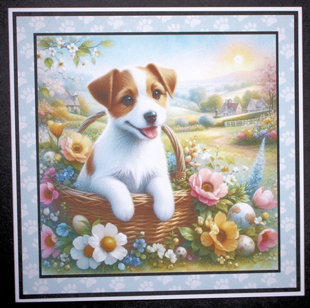 Charming Spring Garden Dogs 1 by Marion Kimberley-Scott