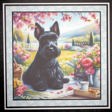 Charming Spring Garden Dogs 2 by Marion Kimberley-Scott