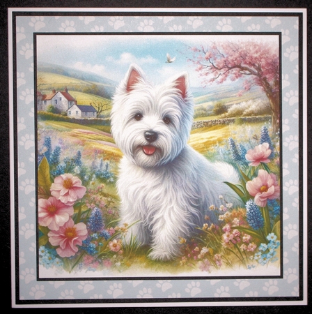 Charming Spring Garden Dogs 3 by Marion Kimberley-Scott