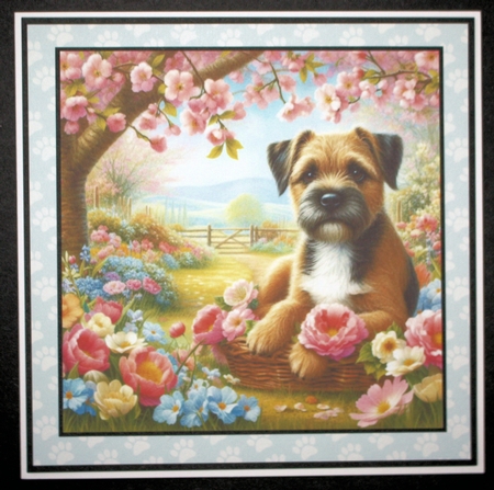 Charming Spring Garden Dogs 6 by Marion Kimberley-Scott