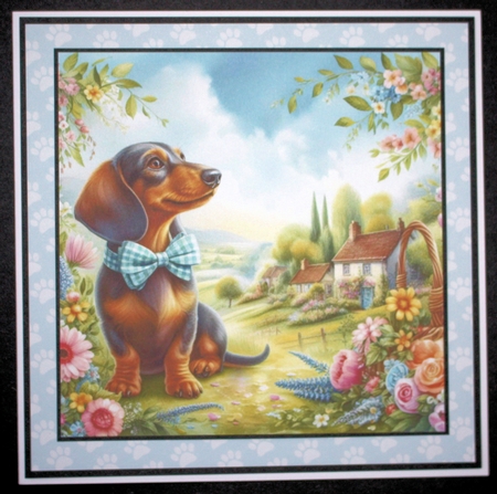 Charming Spring Garden Dogs 7 by Marion Kimberley-Scott