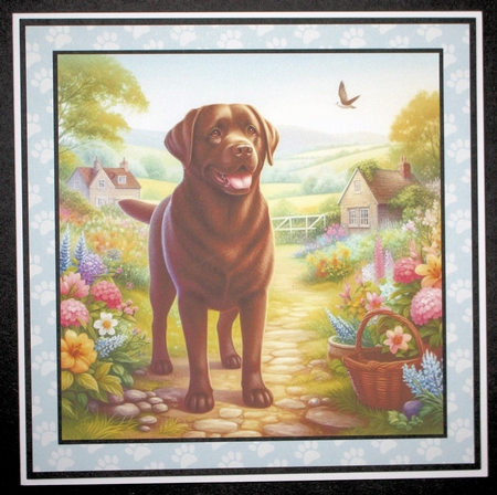 Charming Spring Garden Dogs 16 by Marion Kimberley-Scott