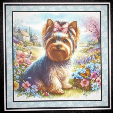 Charming Spring Garden Dogs 17 by Marion Kimberley-Scott
