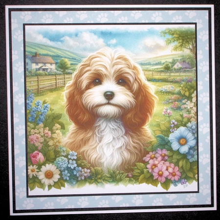 Charming Spring Garden Dogs 18 by Marion Kimberley-Scott