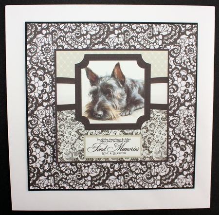 6x6 aprox Mono Scottish terrier card front 7 by Marion Kimberley-Scott