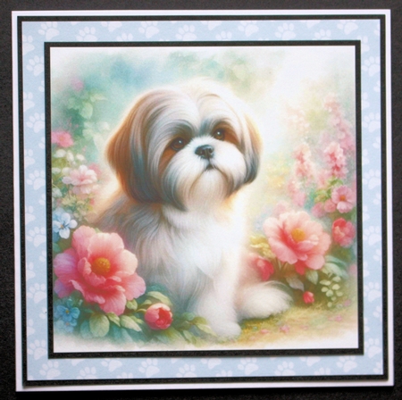 Pastel Garden Dogs 7 by Marion Kimberley-Scott