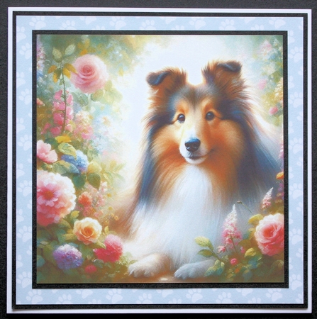 Pastel Garden Dogs 8 by Marion Kimberley-Scott