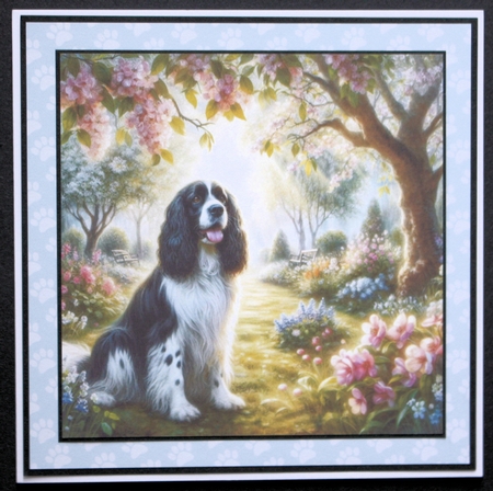 Serene Garden Dogs 1 by Marion Kimberley-Scott