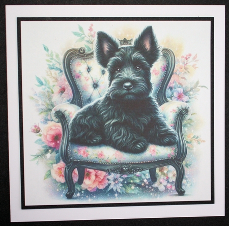 Whimsical Floral Chair Pups 7 by Marion Kimberley-Scott