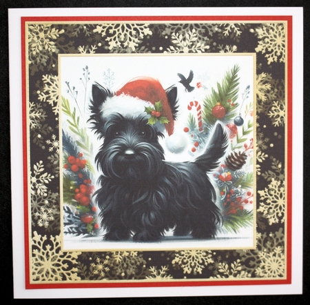 3 Whimsical Christmas Scottie card front/toppers 1 by Marion Kimberley-Scott