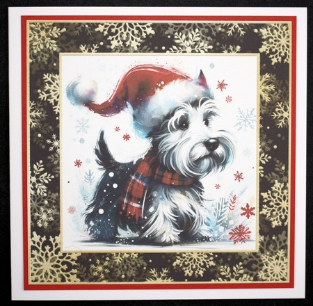3 Whimsical Christmas Scottie card front/toppers 2 by Marion Kimberley-Scott