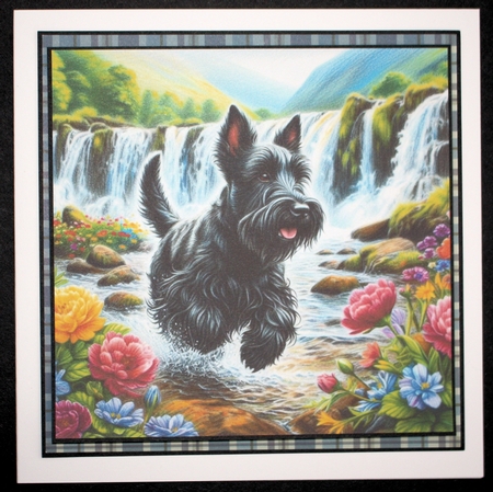 8 Waterfall Scottie backgrounds kit by Marion Kimberley-Scott