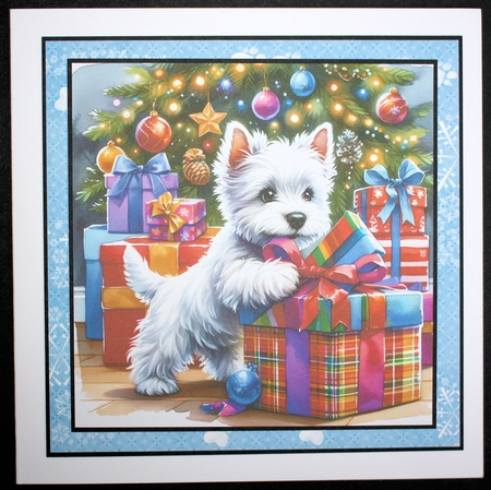 Festive Westie Backgrounds by Marion Kimberley-Scott