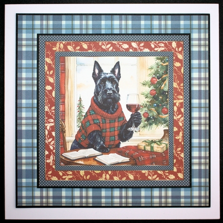 Scottie Christmas cheer card front 3 by Marion Kimberley-Scott