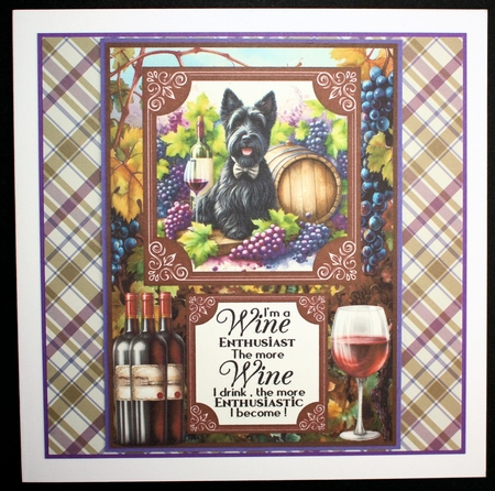 Scottie vineyard card front by Marion Kimberley-Scott