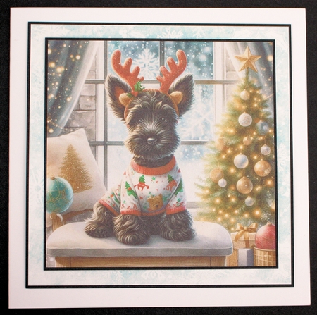 Christmas Antler Pups 9 by Marion Kimberley-Scott