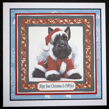 Santa Scottie card front 1 by Marion Kimberley-Scott