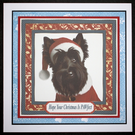 Santa Scottie card front 3 by Marion Kimberley-Scott
