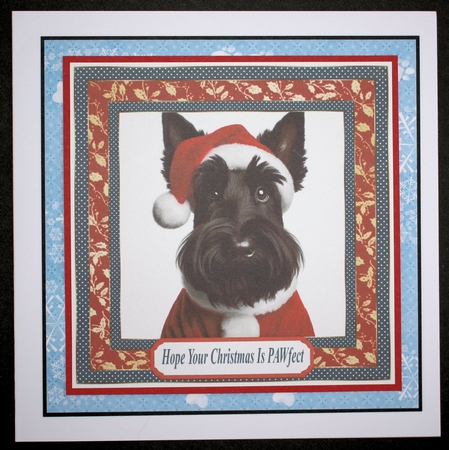 Santa Scottie card front 5 by Marion Kimberley-Scott