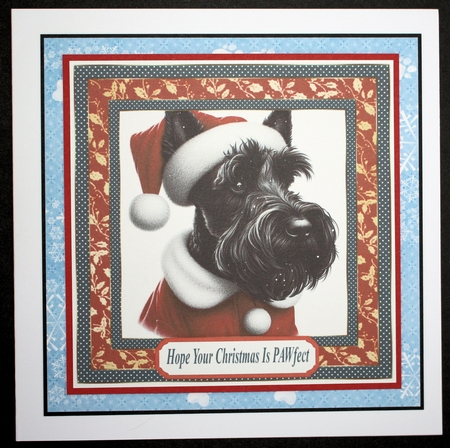 Santa Scottie card front 6 by Marion Kimberley-Scott
