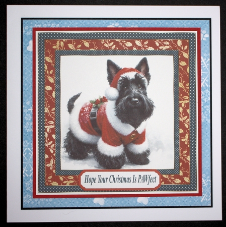 Santa Scottie card front 7 by Marion Kimberley-Scott