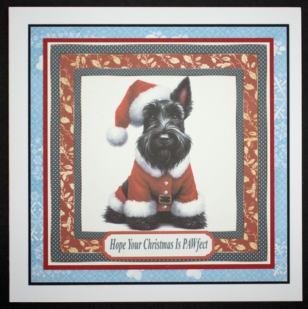 Santa Scottie card front 8 by Marion Kimberley-Scott
