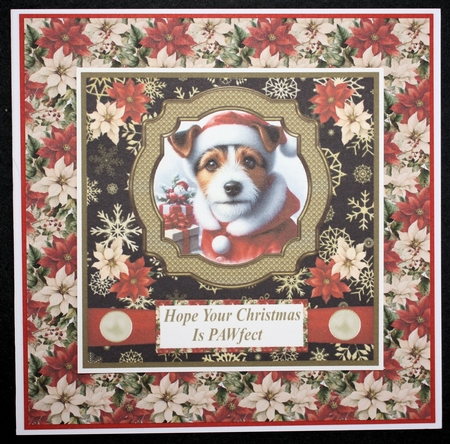 Jack Russell Santa card front by Marion Kimberley-Scott
