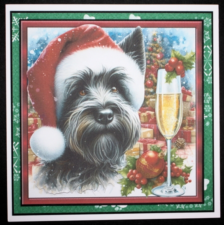 Christmas Champagne Dog 4 by Marion Kimberley-Scott