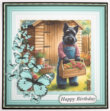 Scottie gardener card front 1 by Marion Kimberley-Scott