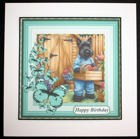 Scottie gardener card front 2 by Marion Kimberley-Scott