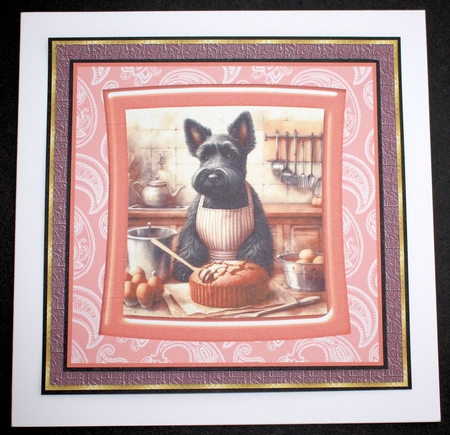 3 Baking Scottish terrier card front/toppers 1 by Marion Kimberley-Scott