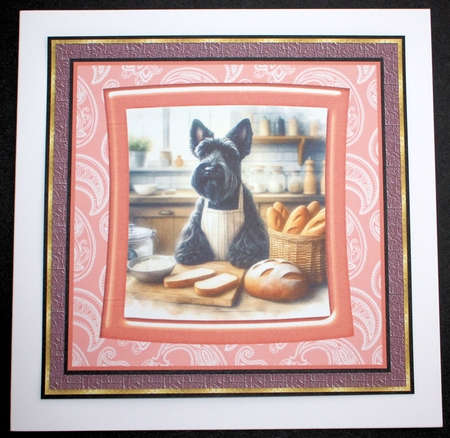 3 Baking Scottish terrier card front/toppers 3 by Marion Kimberley-Scott