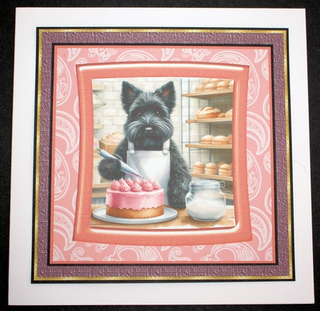 3 Baking Scottish terrier card front/toppers 4 by Marion Kimberley-Scott