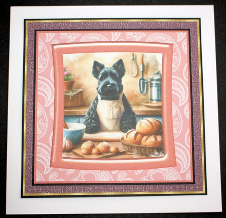 3 Baking Scottish terrier card front/toppers 6 by Marion Kimberley-Scott