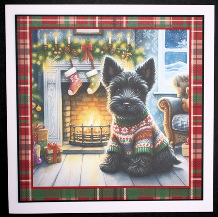 Christmas Fireside Jumper Pups 6 by Marion Kimberley-Scott