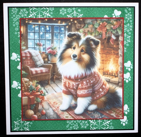 Christmas Fireside Jumper Pups 14 by Marion Kimberley-Scott