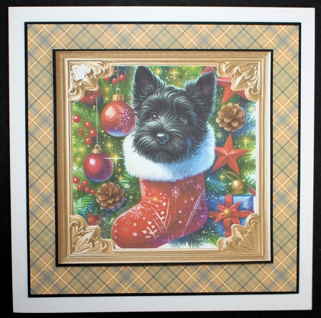 3 Christmas stocking Scottie card fronts/toppers 1 by Marion Kimberley-Scott