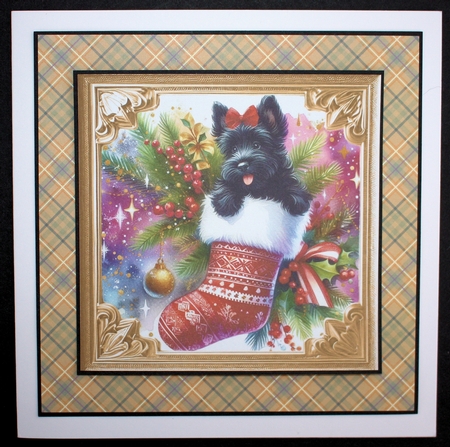 3 Christmas stocking Scottie card fronts/toppers 3 by Marion Kimberley-Scott