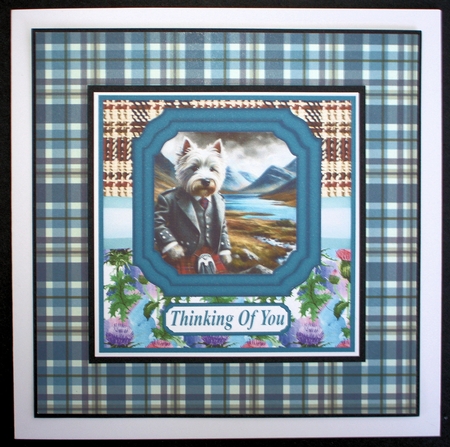 Scottish dogs scene card front 13 by Marion Kimberley-Scott