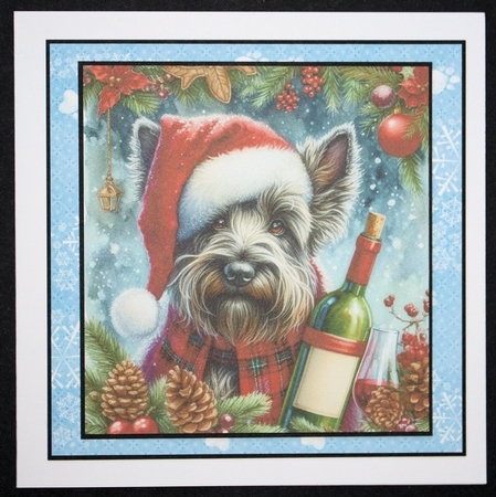 Christmas dogs with wine backgrounds 1 (jpeg) by Marion Kimberley-Scott