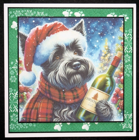 Christmas dogs with wine backgrounds 2 (jpeg) by Marion Kimberley-Scott
