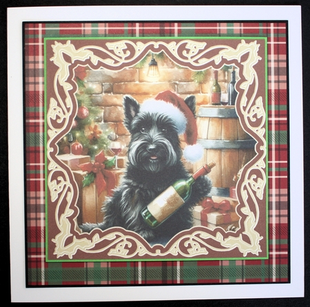 3 Christmas wine cellar pup card front/toppers 1 by Marion Kimberley-Scott