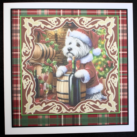 3 Christmas wine cellar pup card front/toppers 2 by Marion Kimberley-Scott