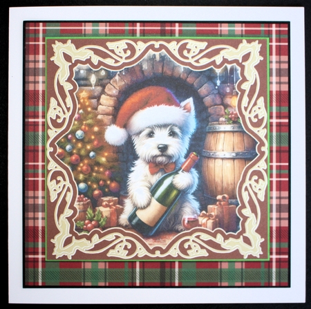3 Christmas wine cellar pup card front/toppers 3 by Marion Kimberley-Scott