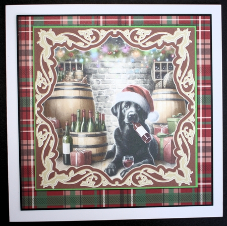 3 Christmas wine cellar pup card front/toppers 6 by Marion Kimberley-Scott