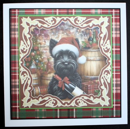 3 Christmas wine cellar pup card front/toppers 9 by Marion Kimberley-Scott